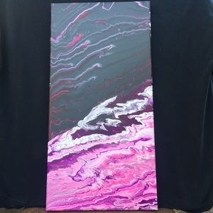 Acrylic fluid art. Original signed by artist